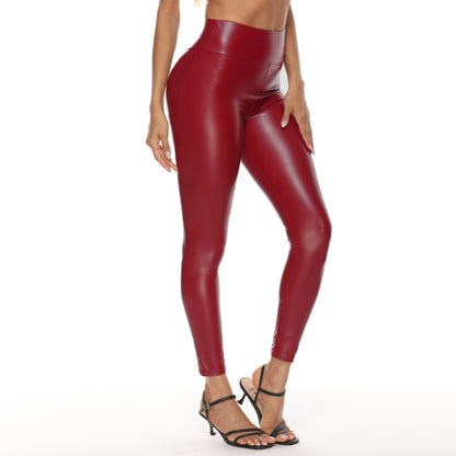 Women's Leather Pants High Waist