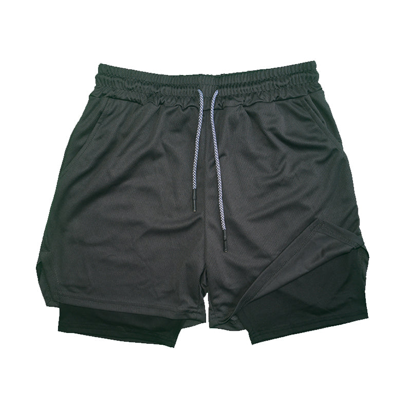 Men's Double Layer Fitness Shorts