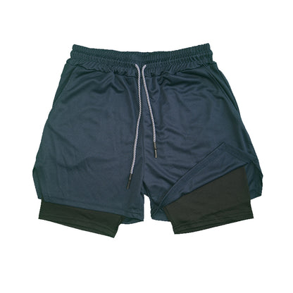 Men's Double Layer Fitness Shorts