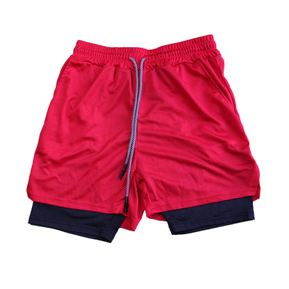 Men's Double Layer Fitness Shorts