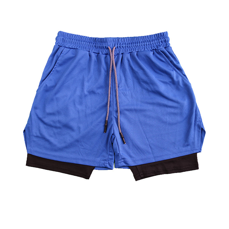 Men's Double Layer Fitness Shorts